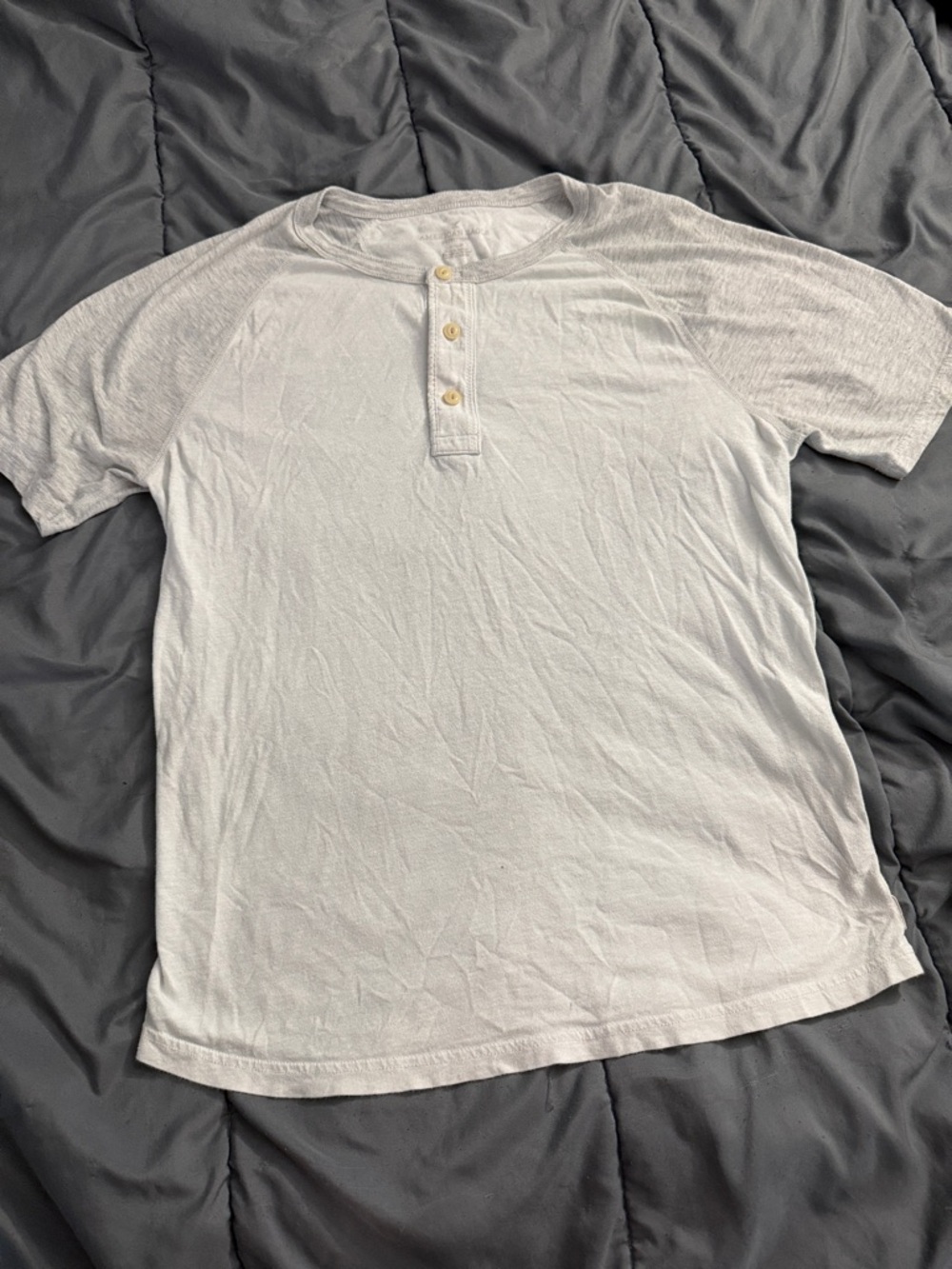 Men's White American Eagle Short-Sleeve Shirt